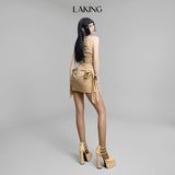  MONEY LATTE BOW DRESS ĐẦM NÂU D7462 