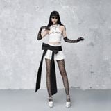  ESCAPE WHITE SKIRT w BLACK BOW Váy trắng S685V1 