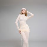  TIME CREAM LACE PANTS QUẦN KEM REN Q9591 