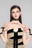  ĐẦM ĐEN HAI DÂY NGẮN PHỐI LƯỚI ĐÍNH HOA D6651 
