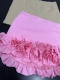  VÁY THUN HỒNG NGẮN BÈO PETAL RUFFLE SKIRT  S703V2 