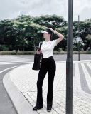  ÁO TRẮNG SILVER CHAIN THUN TAY NGẮN KÈM XÍCH A93830 
