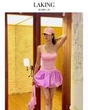  VÁY HỒNG TÍM LAVENDER PINK BALLOON SKIRT + SHORT V941 
