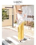  QUẦN VÀNG DÀI SỌC TRẮNG S717Q8 