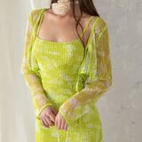  GREEN CROCHET TOP ÁO XANH LƯỚI A11331 
