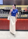  VÁY TRẮNG DÀI LỤA Ivory Flow Skirt   S723V2 