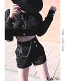  QUẦN SHORT ĐEN Q23111 + DÂY XÍCH 