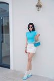  GIÀY BÚP BÊ XANH TIFFANY P338 