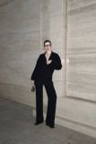  Velour Zebra Straight Pants Quần đen dài ống suông Vân Nhung Q9653 