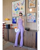  QUẦN TÍM DÀI ỐNG LOE Violet Flow Pants – Q95910 