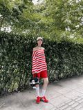  Red Silver Line Shorts Quần Lửng Đỏ Viền Bạc Ánh Kim Q11111 