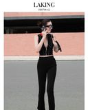  Black Flare Jersey Pants Quần đen DÀI thun ống loe Q9598 