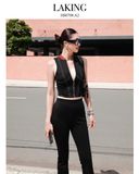  Black Flare Jersey Pants Quần đen DÀI thun ống loe Q9598 