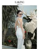  ÁO YẾM TRẮNG KEM HOA FLEUR D'IVOIRE HALTER TOP S719A5 
