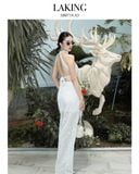  ÁO YẾM TRẮNG KEM HOA FLEUR D'IVOIRE HALTER TOP S719A5 