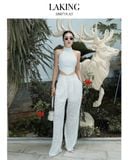  ÁO YẾM TRẮNG KEM HOA FLEUR D'IVOIRE HALTER TOP S719A5 