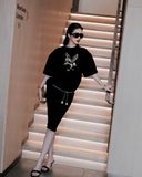  Black Solar Pegasus Tee ÁO ĐEN THUN TN NGỰA VÀNG+MẶT TRỜI                      A11528 