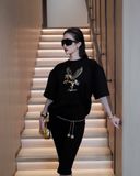  Black Solar Pegasus Tee ÁO ĐEN THUN TN NGỰA VÀNG+MẶT TRỜI                      A11528 
