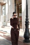  Cocoa Stardust Glow Bodysuit ÁO NÂU TAY DÀI THUN NHŨ BODYSUIT    A11642 