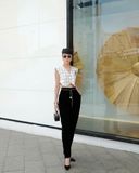  Ivory GoldLined Tweed Vest Áo Trắng Ghile+HOA GOLD A9622 