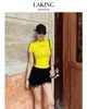  QUẦN SHORT NHUNG ĐEN VIỀN REN S737Q2 