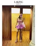  VÁY HỒNG TÍM LAVENDER PINK BALLOON SKIRT + SHORT V941 