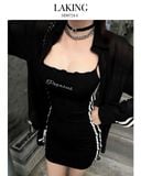  ĐẦM THUN HAI DÂY COBALT LINE MIDI DRESS - D724 