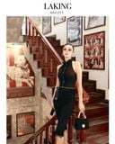  QUẦN ĐEN VIỀN REN LỬNG LACE BIKER CHAIN PANTS + XÍCH Q95912 
