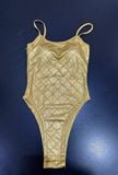  BODYSUIT VÀNG CARO GILDED GRID A9336 