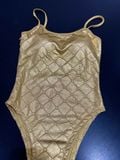  BODYSUIT VÀNG CARO GILDED GRID A9336 