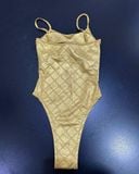  BODYSUIT VÀNG CARO GILDED GRID A9336 