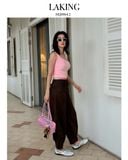  ÁO THUN HỒNG MỘT VAI IN NGỰA NHŨ VÀNG MALLOW (S728A3) 