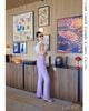  QUẦN TÍM DÀI ỐNG LOE Violet Flow Pants – Q95910 