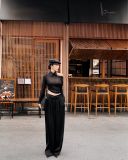  ÁO ĐEN LỆCH VAI + CỔ ÁO A3094 