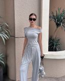  Greyline WideLeg Pleated Pants QUẦN THUN XÁM XẾP LY THẮT NƠ Q1921 