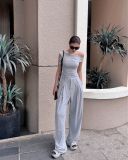  Greyline WideLeg Pleated Pants QUẦN THUN XÁM XẾP LY THẮT NƠ Q1921 