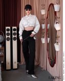  Obsidian Cross-Waist Jeans - QUẦN JEAN ĐEN DÀI Q9502 