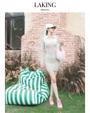  ĐẦM XANH MINT HỒNG NGẮN TAY DÀI THUN LƯỚI D5304 