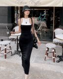  D5772 SET ĐẦM ĐEN HAI DÂY + ÁO SÁT NÁCH NHŨ TRẮNG + DÂY THÁNH GIÁ ĐEN 