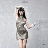  ESCAPE METAL DRESS ĐẦM DA XÁM D7571 