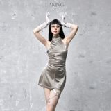  ESCAPE METAL DRESS ĐẦM DA XÁM D7571 