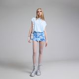 TIME BLUE SKIRT VÁY XANH LOANG S709V1 