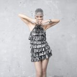  ESCAPE METAL DRESS Đầm xám nhũ bóng D7581 
