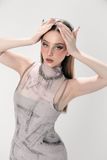 Grey mesh dress ĐẦM XÁM LƯỚI D7321 