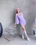  ĐẦM THUN HAI DÂY D7243 