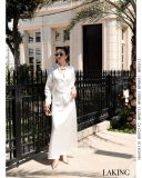  VÁY TRẮNG DÀI LỤA Ivory Flow Skirt   S723V2 