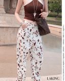  QUẦN TRẮNG JEAN DÀI LOANG NÂU Milk Splash Stretch Denim –  Q9515 
