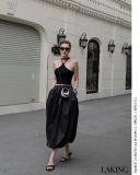  ÁO ĐEN THUN CỔ YẾM Noir Halter Whisper  S705A4 