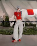  Silver Stripe Barrel Trousers QUẦN XÁM DÀI SỌC TRẮNG + XÍCH BẠC  Q9643 