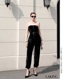  Black Velvet Jumpsuit Jumpsuit dài đen nhung + BELT ĐEN J232 